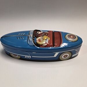 Classic Blue Toy Car with Driver